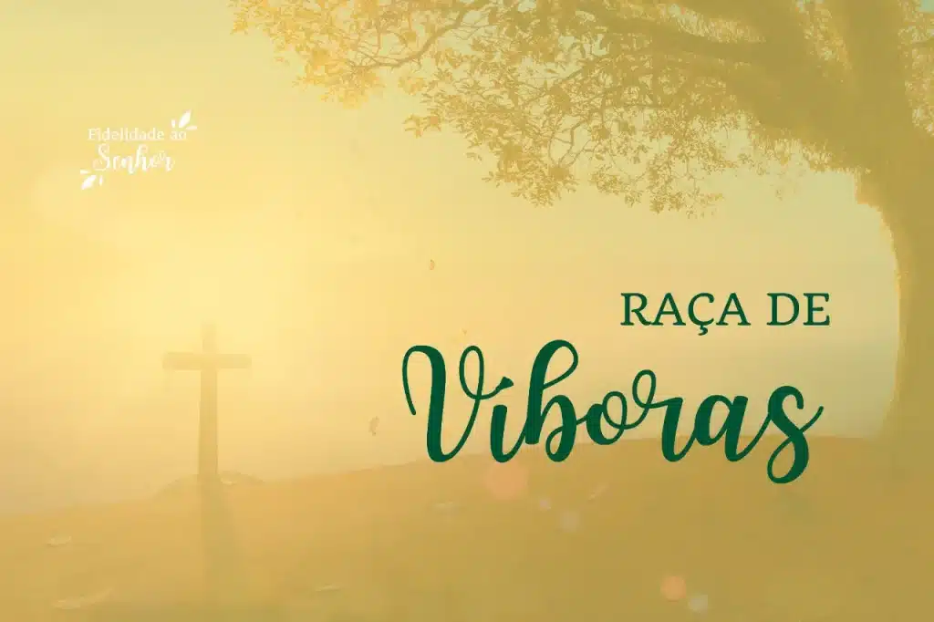A expressão “Raça de Víboras!” de Lucas 3.7 ainda ecoa em nossos corações, pois o homem é pecador e como diz Paulo “acentuadamente religioso”.